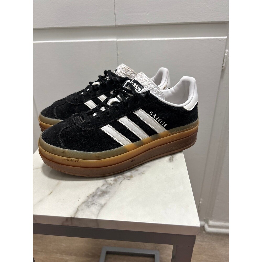 Adidas Gazelle Bold Core Black Cloud White Womens Shoes Size 7 Platform